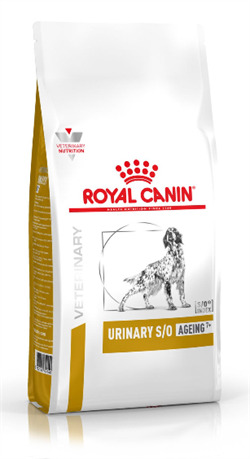 Royal Canin Urinary S/O. Hundefoder mod urinvejs-lidelser. AGEING 7+ (dyrlæge diætfoder) 8 kg
